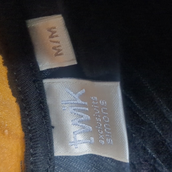 TWIK* black corduroy sleeveless button front midi dress size M pewter hardware - Picture 11 of 12